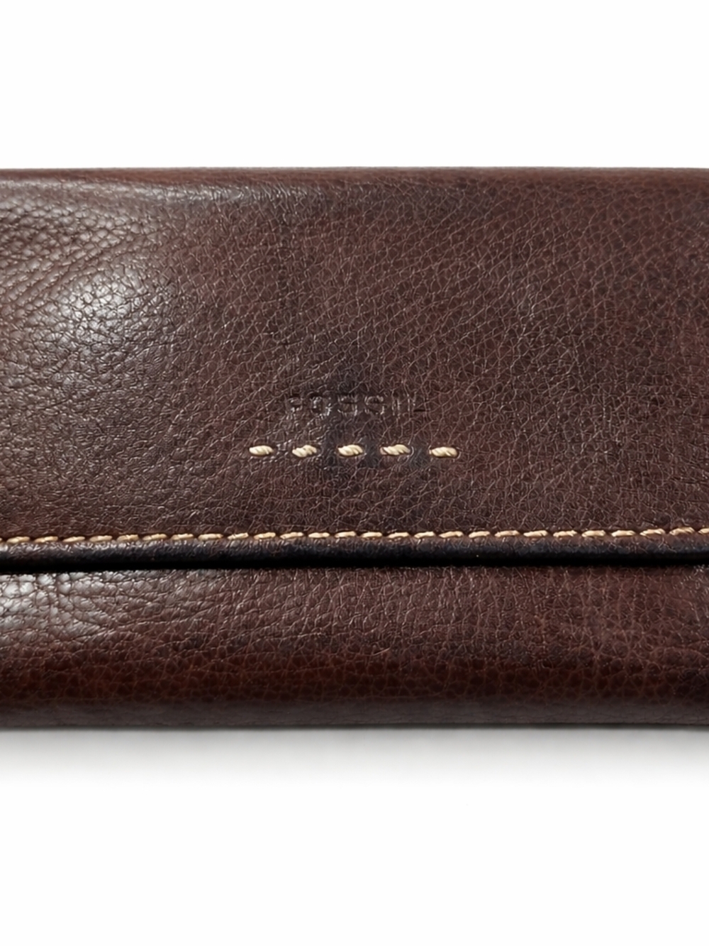 Vintage Fossil Genuine Leather Ladies Wallet, Espresso Brown